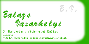 balazs vasarhelyi business card